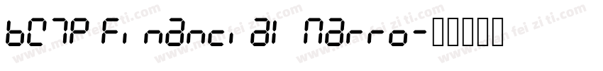 BW7p Financial Narro字体转换